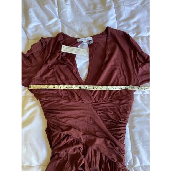 Young Fabulous & Broke Merlot genesis asymmetrical Dress Size M NWT - Picture 4 of 6